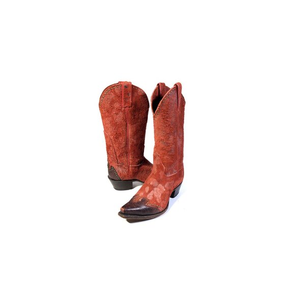 Sonora Cowboy Boots Rough Out Leather Handmade Cowboy Boots Size 7.5 - Picture 2 of 8